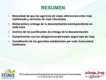 PIPELINE SOFTWARE - IMPACTO PRÁCTICO DE LA TRASPOSICIÓN DE LA DIRECTIVA DE VIAJES COMBINADOS