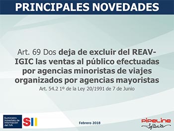 Suministro Inmediato de Información del IVA, Nuevos criterios de tributación agencias de viajes: SII